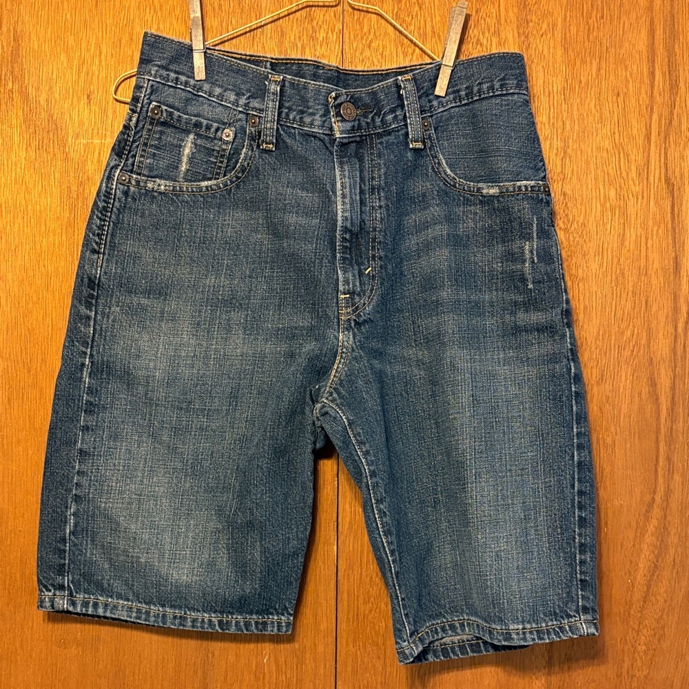 Levi's Men's Faded Blue Denim Jean Shorts
